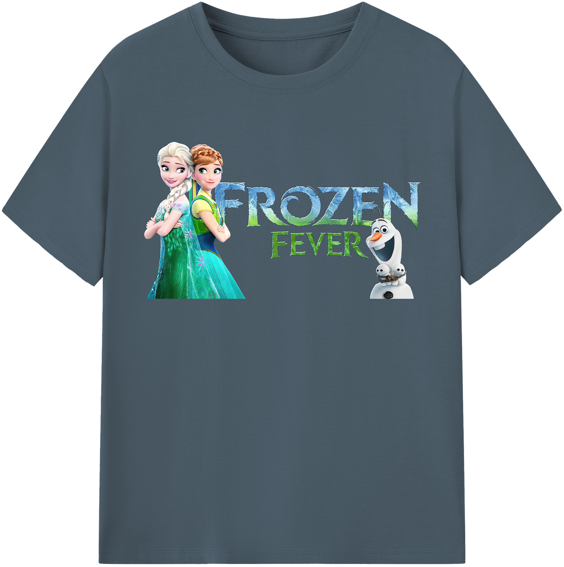 （画像用） アナと雪の女王 アンナ エルサ Frozen Anna Elsa 綿100％半袖Tシャツ（フロントプリント）